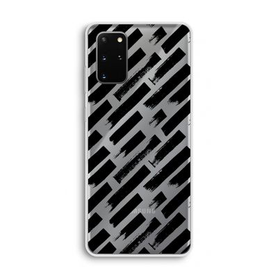 Zwarte vegen: Samsung Galaxy S20 Plus Transparant Hoesje