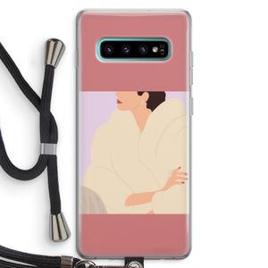 Cosy: Samsung Galaxy S10 Plus Transparant Hoesje met koord