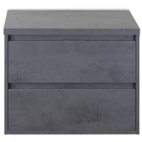 Porto Badmeubelset 70 cm - Beton Antraciet - Wastafelbovenblad Beton Antraciet