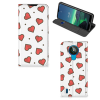 Nokia 1.4 Hoesje met Magneet Hearts