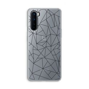 Geometrische lijnen zwart: OnePlus Nord Transparant Hoesje