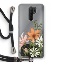 Floral bouquet: Xiaomi Redmi 9 Transparant Hoesje met koord