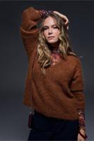 Liana vneck pullover - caramel - 13307