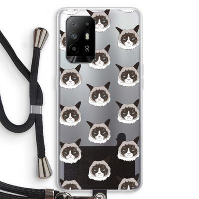 It's a Purrr Case: Oppo A95 5G Transparant Hoesje met koord