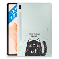 Samsung Galaxy Tab S7FE Tablet Back Cover Cat Good Day