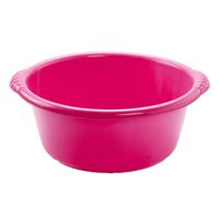 Kunststof teiltje/afwasbak rond 25 liter roze   -