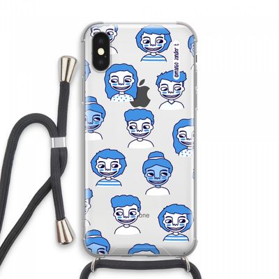 Gezichtjes: iPhone XS Max Transparant Hoesje met koord
