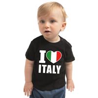 I love Italy t-shirt Italie zwart voor babys - thumbnail