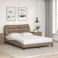 Bedframe zonder matras "Hvar" kunstleer cappuccinokleurig 140x200 cm