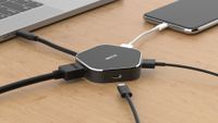 D-Link DUB-M420 laptop dock & poortreplicator Bedraad Thunderbolt 3 Zwart, Zilver - thumbnail