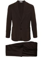 Boglioli blazer en velours à simple boutonnage - Marron