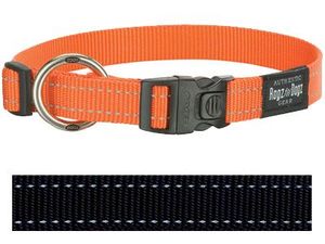 ROGZ FOR DOGS FANBELT HALSBAND ZWART 20 MMX34-56 CM