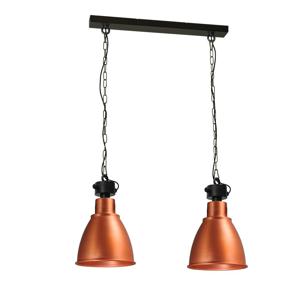 Masterlight Roodkoperen eetkamerlamp Industria 2x27 Bud roodkoper met zwart 2007-55-55-EH-K-70-2