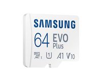 Samsung EVO Plus 64GB microSDXC + Adapter Micro SD-kaart Wit - thumbnail