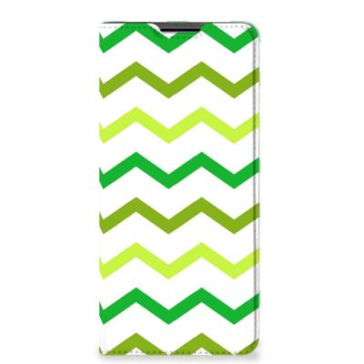 Motorola Edge 30 Pro | Hoesje met Magneet | Zigzag Groen