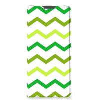 Motorola Edge 30 Pro | Hoesje met Magneet | Zigzag Groen