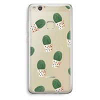 Cactusprint roze: Huawei Ascend P10 Lite Transparant Hoesje