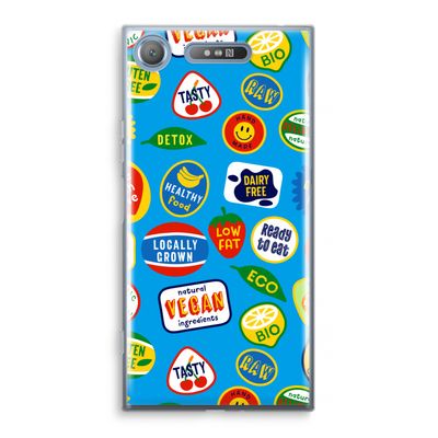 Fruitsticker: Sony Xperia XZ1 Transparant Hoesje