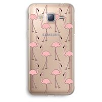 Anything Flamingoes: Samsung Galaxy J3 (2016) Transparant Hoesje
