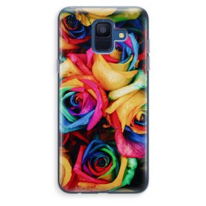Neon bloemen: Samsung Galaxy A6 (2018) Transparant Hoesje