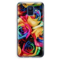 Neon bloemen: Samsung Galaxy A6 (2018) Transparant Hoesje