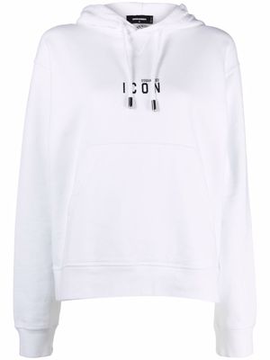 DSQUARED2 hoodie à lien de resserrage - Blanc