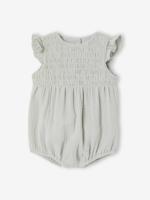 Babypakje voor meisjes van katoenen gaas saliegroen