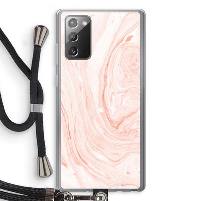 Peach bath: Samsung Galaxy Note 20 / Note 20 5G Transparant Hoesje met koord