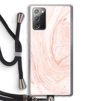 Peach bath: Samsung Galaxy Note 20 / Note 20 5G Transparant Hoesje met koord