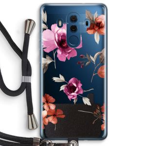 Geschilderde bloemen: Huawei Mate 10 Pro Transparant Hoesje met koord