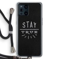 Stay true: Oppo Find X3 Pro Transparant Hoesje met koord