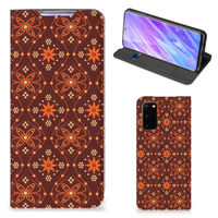 Samsung Galaxy S20 Hoesje met Magneet Batik Brown