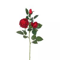 Engelse Roos Tak Rood 64 cm kunstplant - Buitengewoon de Boet