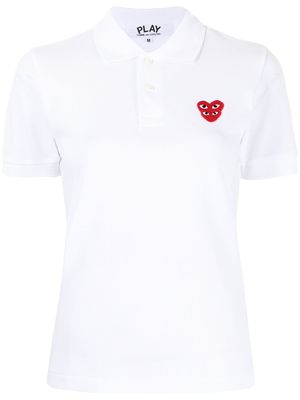 Comme Des Garçons Play polo à patch logo - Blanc