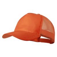 Oranje mesh baseballcap voor volwassenen - Verkleedhoofddeksels - thumbnail