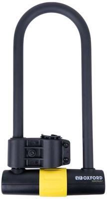 OXFORD Magnum U-slot met houder, Beugelslot voor de moto, 177 x 340 mm
