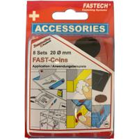 FASTECH® 685-330 Klittenband punten Om vast te plakken Hotmelt Haak- en lusdeel (Ø) 20 mm Zwart 8 paar - thumbnail