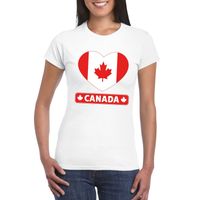 Canada hart vlag t-shirt wit dames - thumbnail