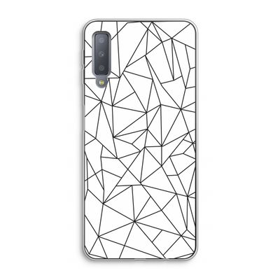 Geometrische lijnen zwart: Samsung Galaxy A7 (2018) Transparant Hoesje