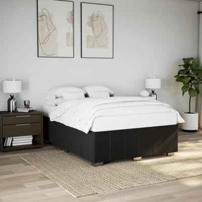 Bedframe zonder matras stof zwart 140x200 cm