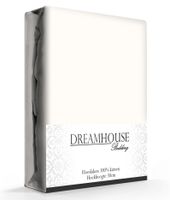 Dreamhouse Hoeslaken Katoen Créme -90 x 200 cm - thumbnail