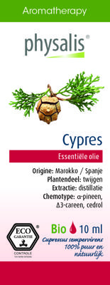 Physalis Aromatherapy Essentiële Oliën Cypres Olie 10ml
