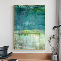 mintura handgemaakte groene abstracte olieverfschilderijen op canvas moderne muurkunst kamerdecoratie foto voor huisdecoratie gerold frameloos ongerekt schilderij Lightinthebox