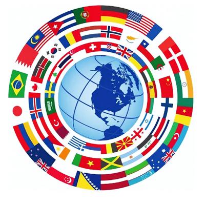 Bierviltjes Internationale vlaggetjes thema print - 25x stuks - karton - onderzetters - landen