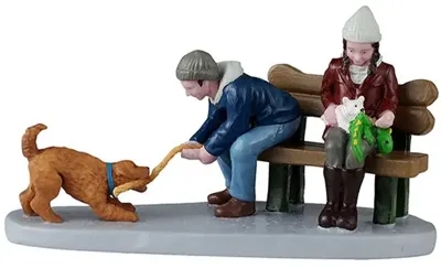 Lemax playful pups kerstdorp figuur type 4 2025