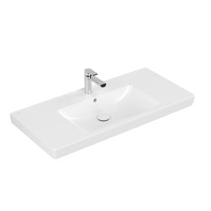 Villeroy & Boch Subway 2.0 meubelwastafel 100x47cm 1 kraangat met overloop ceramic wit 7175A0R1