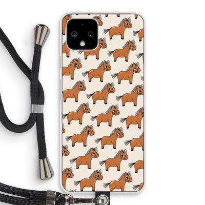 Pony: Pixel 4 Transparant Hoesje met koord