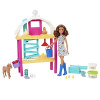 Barbie Broed en Verzamel Kippenboerderij - Speelfigurenset - thumbnail