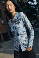 Gebreid T-shirt met korte mouwen - BLUE - S