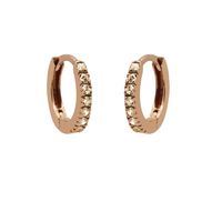 Karma Oorringen Plain Hoops Round Champaign 13 mm Rosé Goud